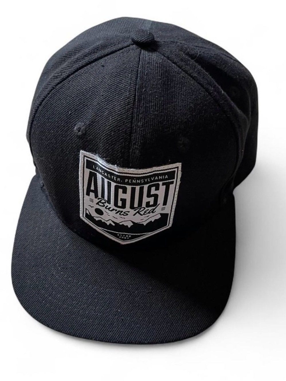 August Burns Red Flat Bill Snapback Hat Black and White